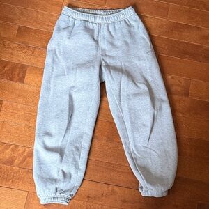 Aritzia Sweatfleece Light Gray Mega Fit Joggers (size XS)